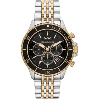 Michael Kors Men's Bayville Two-tone/Black Chronograph Watch - MK8872